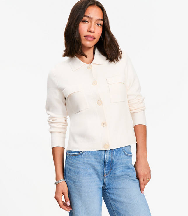 Collared Sweater Jacket