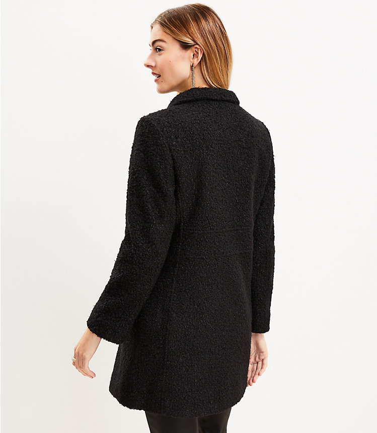 Petite Curly Funnel Neck Coat image number 2