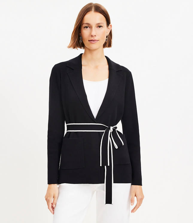 womens tie waist jacket