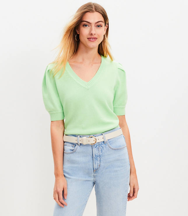 Green Ladies Long Sleeves Daily Hollow Out Sweater main image 1