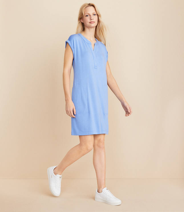 Lou & Grey Signaturesoft Henley Pocket Dress