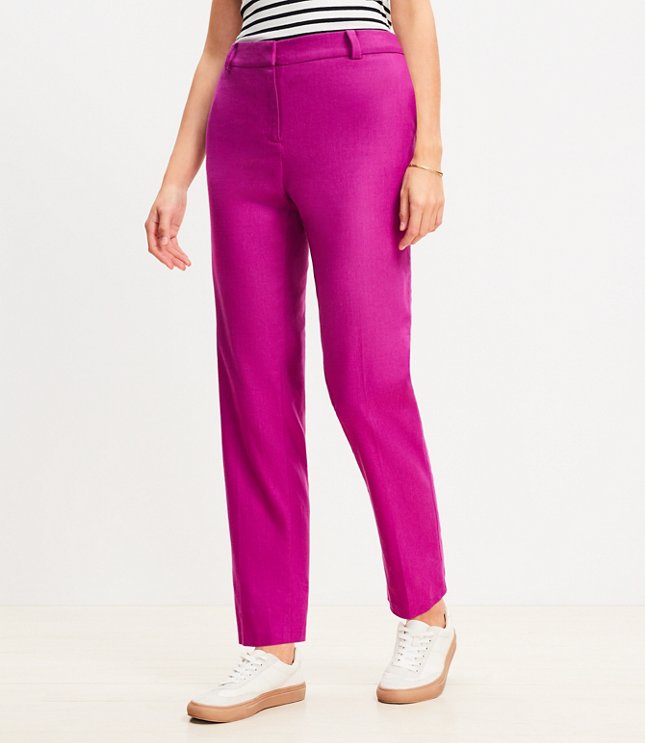 Dress Pants for Women Button Elastic Waist Solid Color Pockets