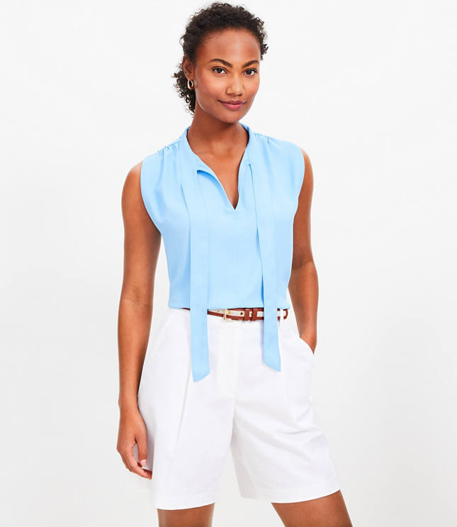 Sleeveless Tie Neck Blouses | Loft