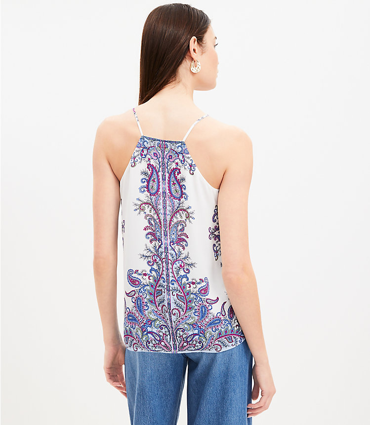Paisley Covered Button Strappy Cami image number 2