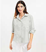 Stripe Cotton Blend Relaxed Pocket Shirt carousel Product Image 1
