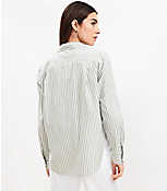 Stripe Cotton Blend Relaxed Pocket Shirt carousel Product Image 3