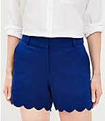 Riviera Shorts in Scalloped Linen Cotton carousel Product Image 2