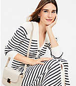 Striped V-Neck Cardigan Midi Dress carousel Product Image 2
