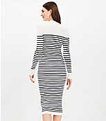 Striped V-Neck Cardigan Midi Dress carousel Product Image 3