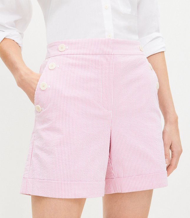 Sailor Shorts in Seersucker Stripe