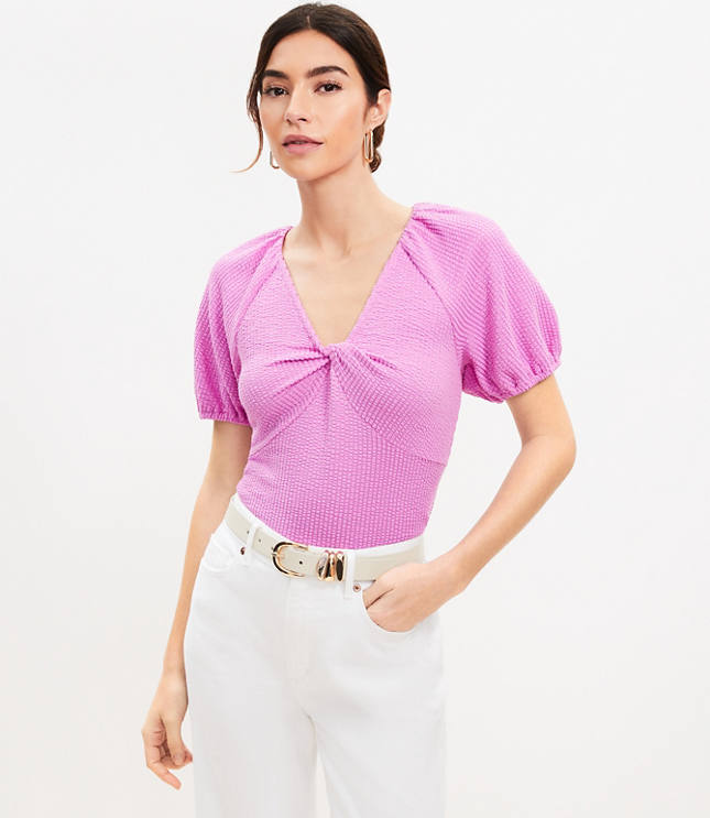 ANN TAYLOR LOFT TOP the cutest pink gauzy top from - Depop