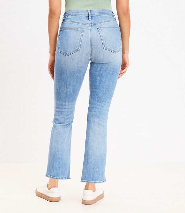 Curvy Flap Coin Pocket High Rise Kick Crop Jeans in Luxe Medium Wash