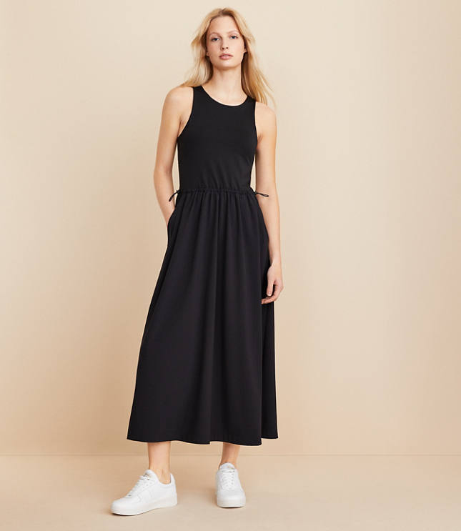 Lou & Grey Signaturesoft Cinched Waist Midi Dress - Dragonfly