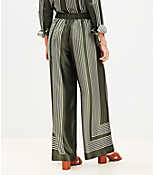 Petite Fluid Pull On Wide Leg Pants in Striped Twill carousel Product Image 3