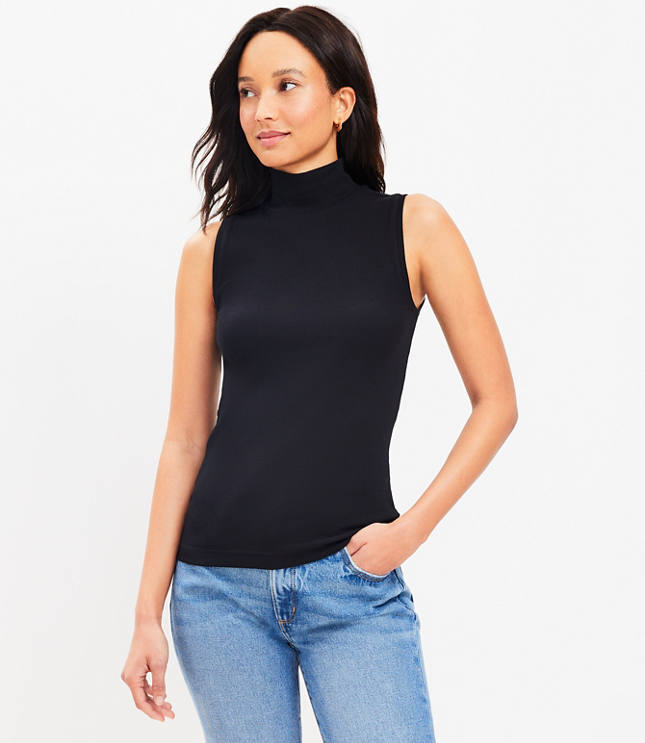 Black Cotton Tank Top