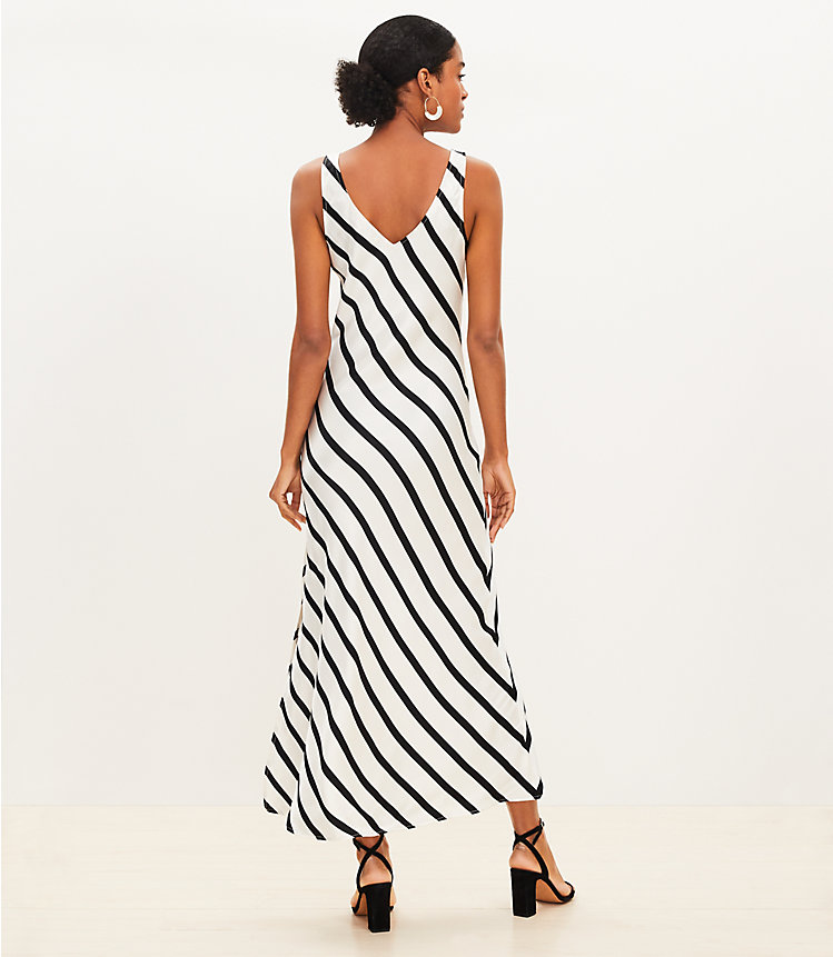 Striped Bias Midi Slip Dress image number 2