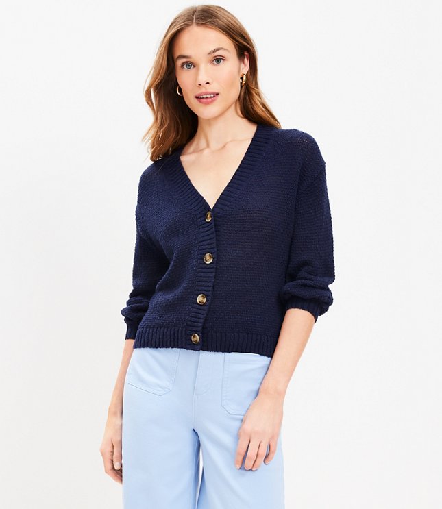 Women's Cotton Modal V-neck Cardigan Sweater