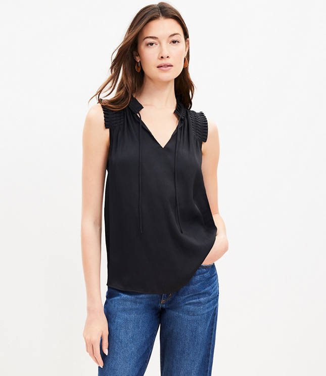 Jersey Split Neck Top