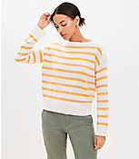 Petite Striped Boatneck Sweater carousel Product Image 1