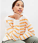 Petite Striped Boatneck Sweater carousel Product Image 2