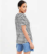 Petite Striped Everyday V-Neck Tee carousel Product Image 3
