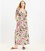 LOFT Beach Palm Cutout Maxi Dress carousel Product Image 1