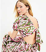 LOFT Beach Palm Cutout Maxi Dress carousel Product Image 2
