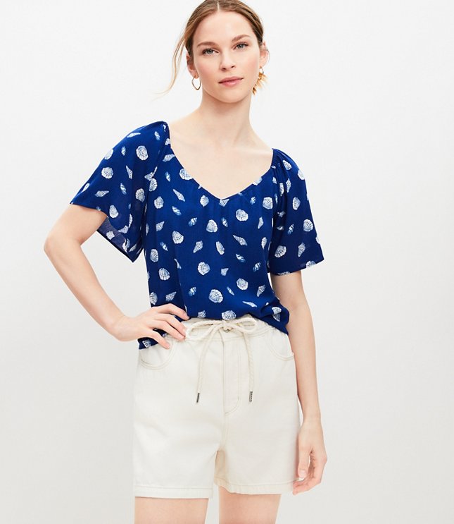 Bloom Lace Up Ruffle Top