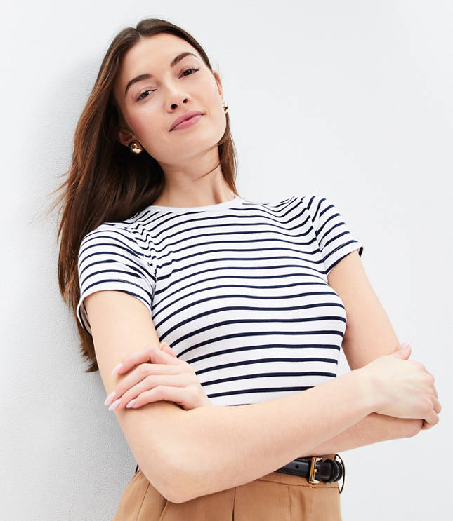 Stripe Ribbed Baby Tee