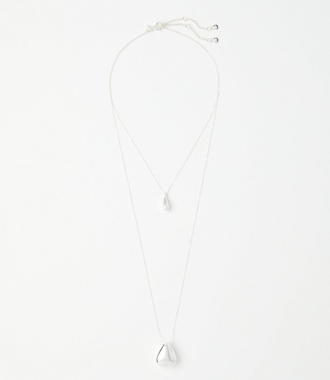 Silver Sculptural Pendant Necklace