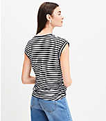 Stripe Knotted Muscle Tank Top carousel Product Image 3