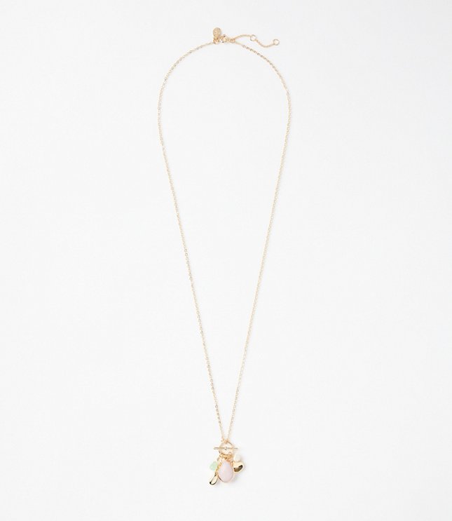 Cluster Pendant Toggle Necklace