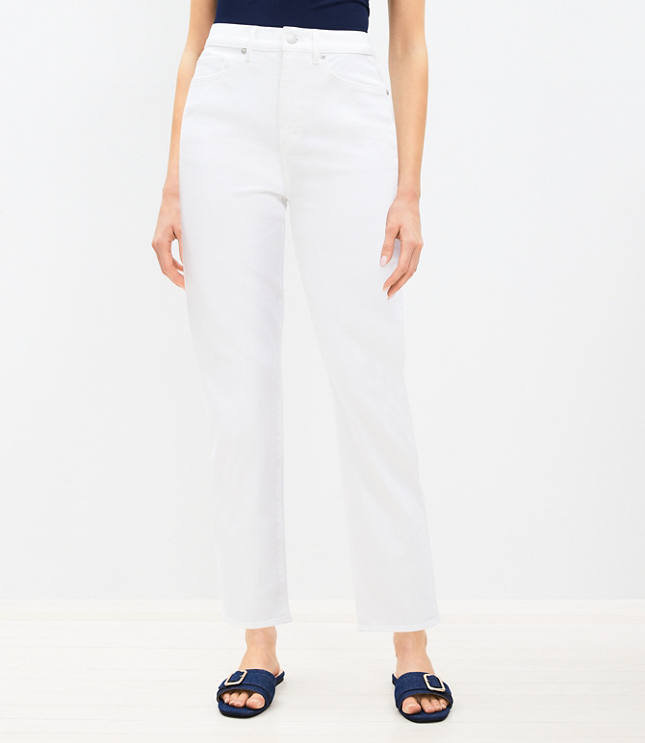 Curvy High Rise Slim Jeans in White