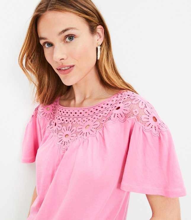 Lace Yoke Top