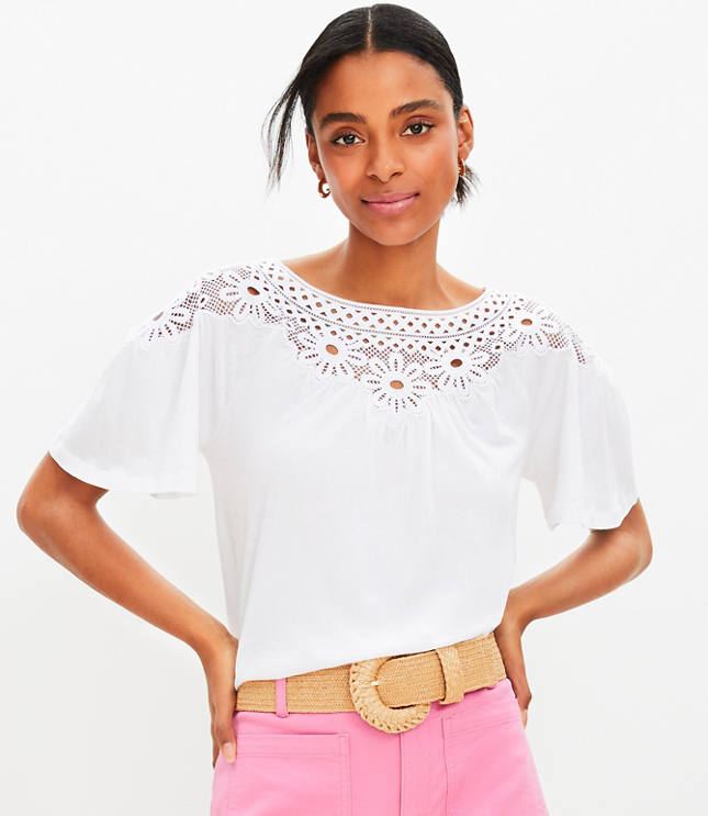 Lace Yoke Top