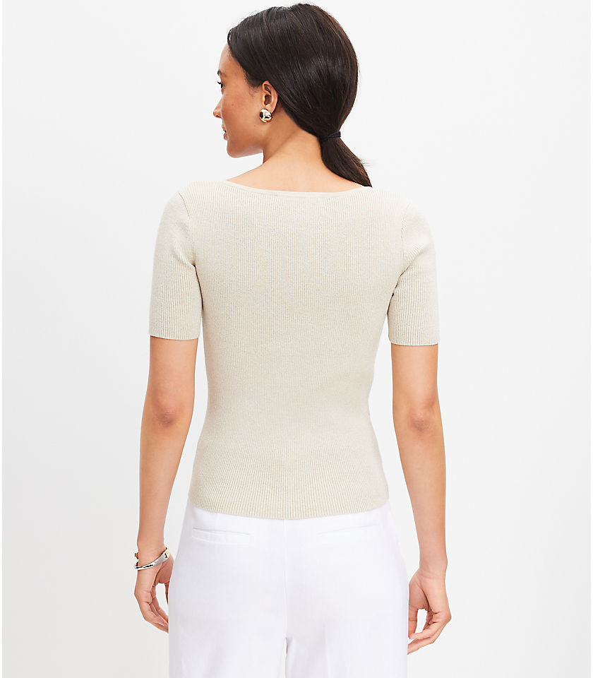 Shimmer Square Neck Sweater