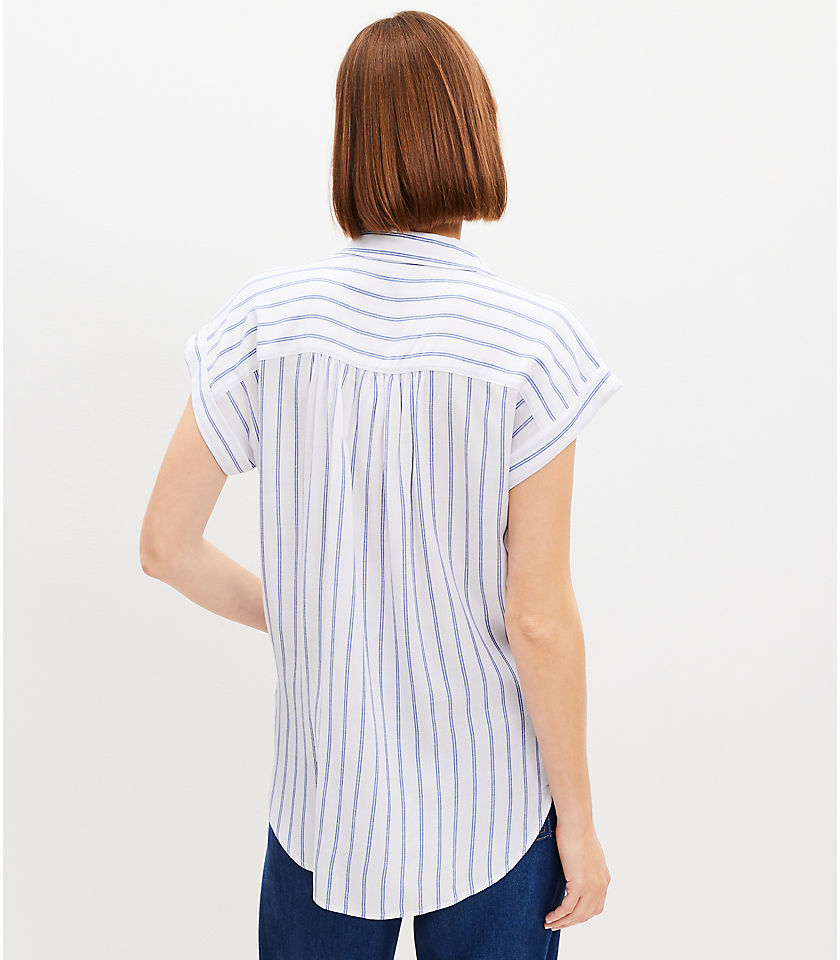 Petite Striped Dolman Shirt