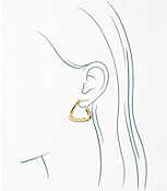 Hammered Triangle Hoop Earrings carousel Product Image 2