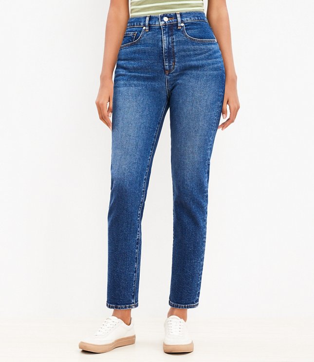 Welt Patch Pocket High Rise Slim Flare Jeans in Dark Rinse
