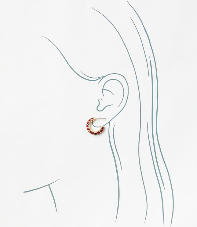 Crystal Huggie Earrings