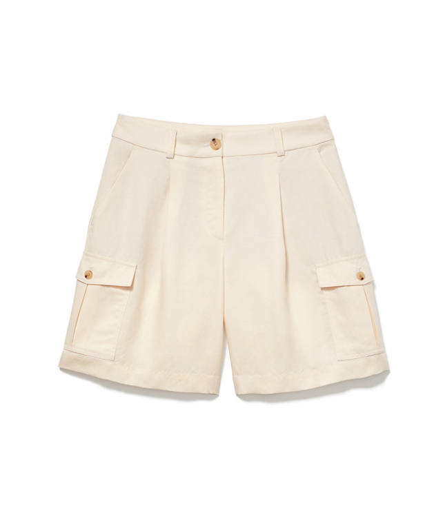 Drapey Cargo Bermuda Shorts