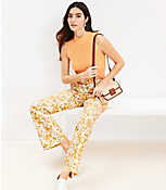 Belted Sutton Kick Crop Pants in Floral carousel Product Image 2