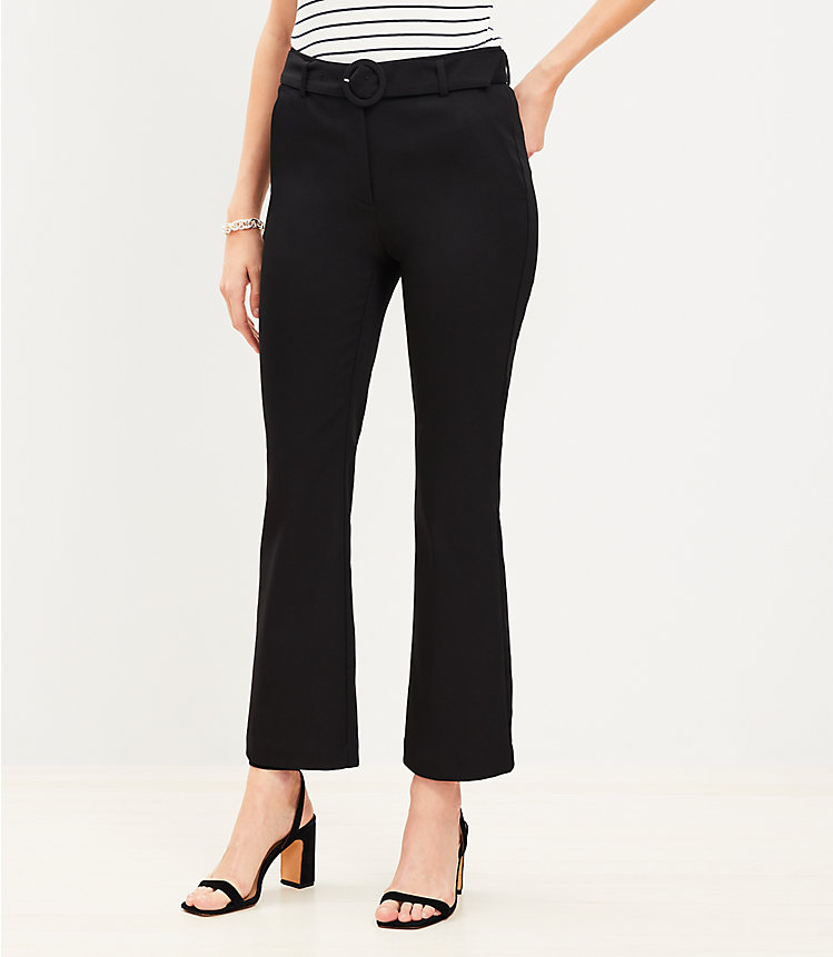 Tall Belted Sutton Kick Crop Pants image number 0