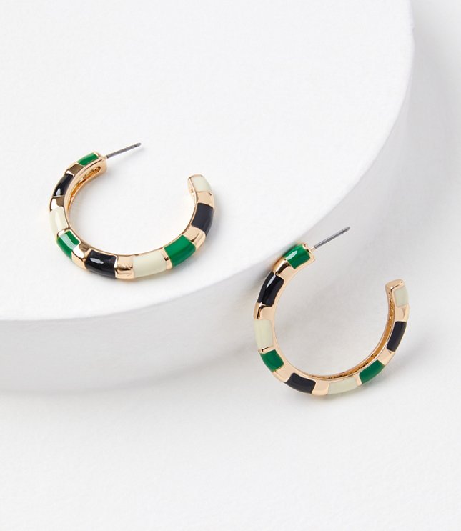 Modern C Hoop Earrings