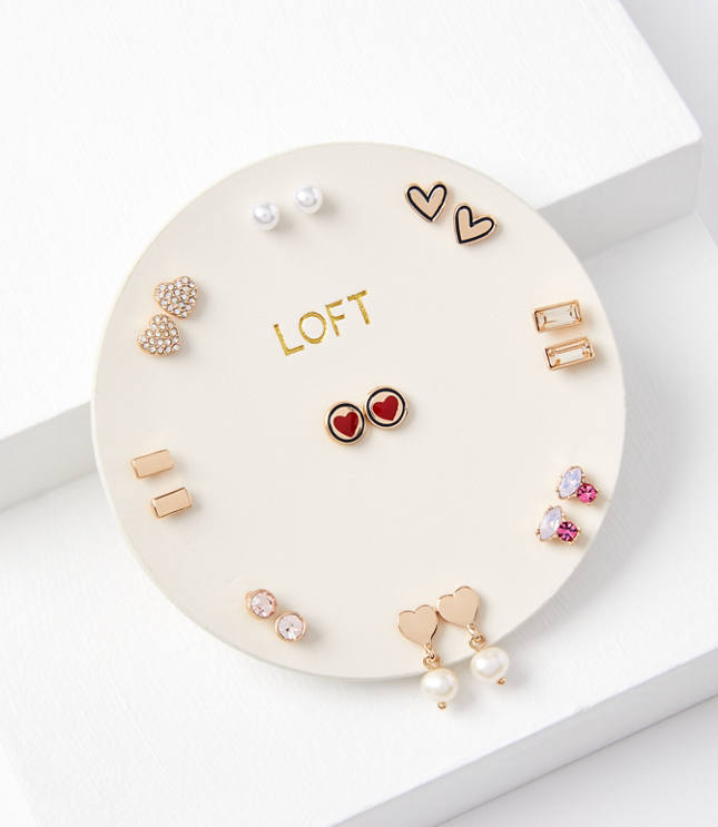 Heart Stud Earring Set