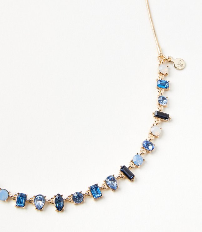 Crystal Pull Tie Necklace