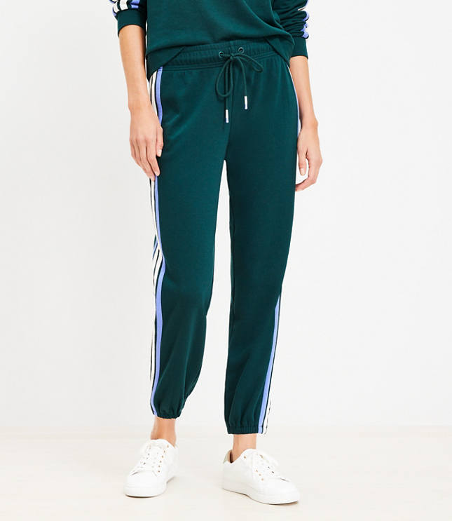 Petite Lou & Grey Side Striped Cozy Cotton Terry Joggers