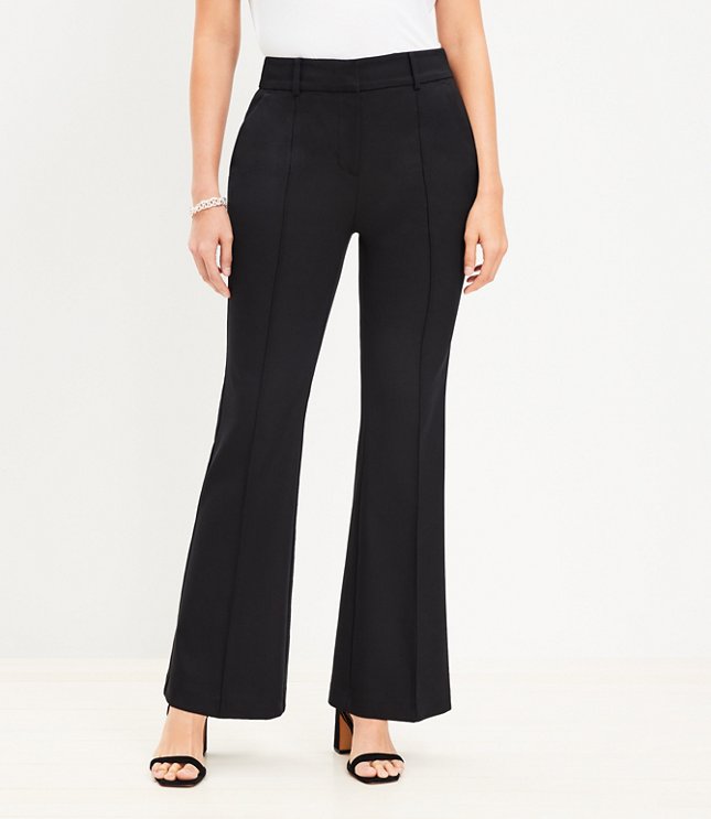 Curvy Pintucked Sutton Flare Pants