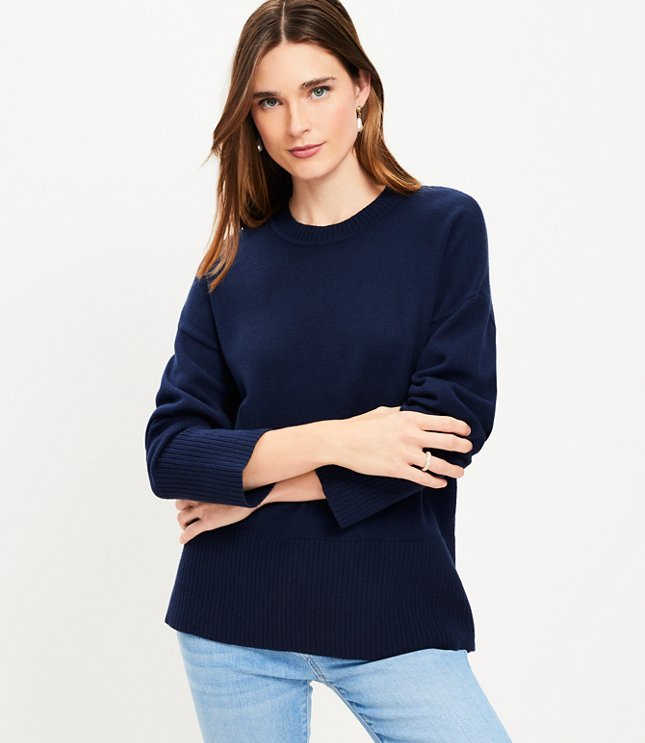 Seamed Tunic Sweater