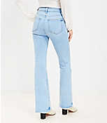 Petite High Rise Slim Flare Jeans in Light Wash carousel Product Image 3